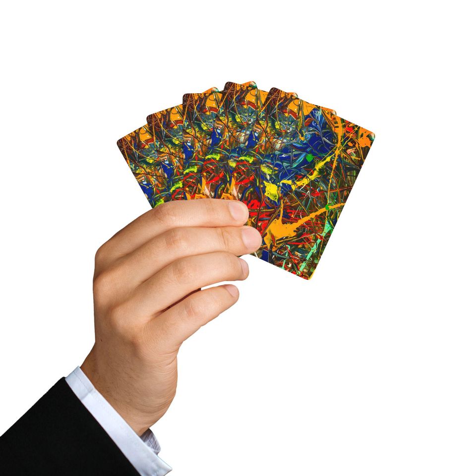 Abstract Oil Painting Playing Cards: Artistic Poker Card Deck
