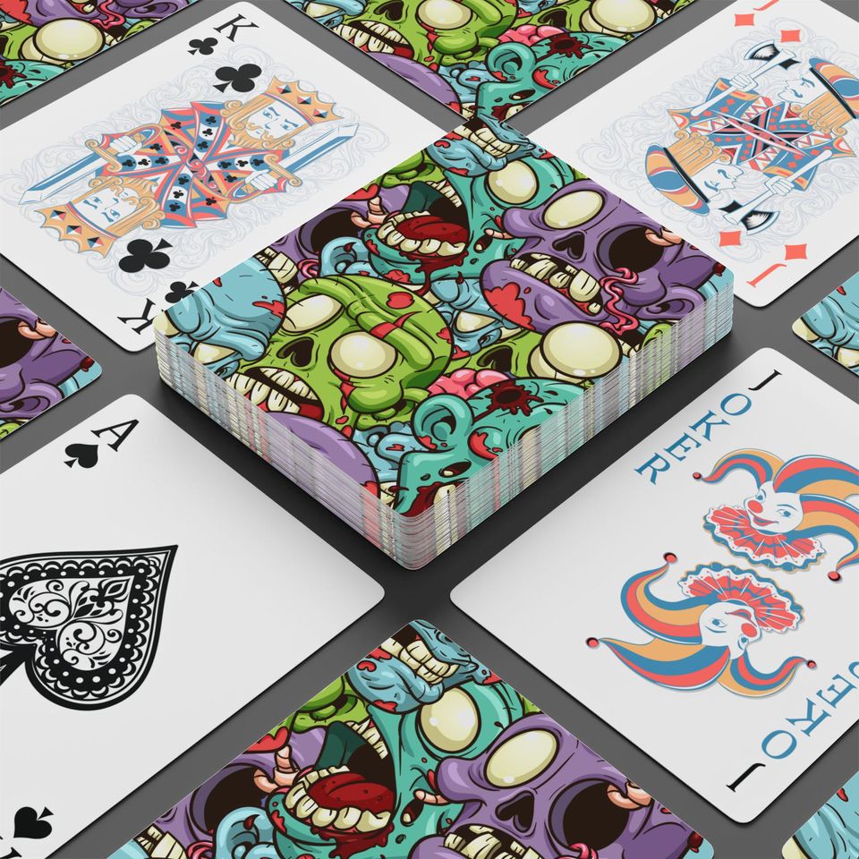 Zombie Poker Cards: Unique Halloween Game Night Deck