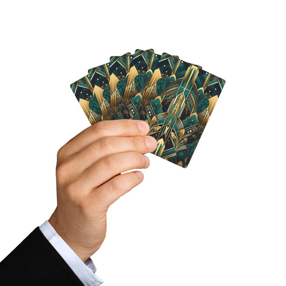 Art Deco Poker Cards - Vintage 52-Card Playing Deck