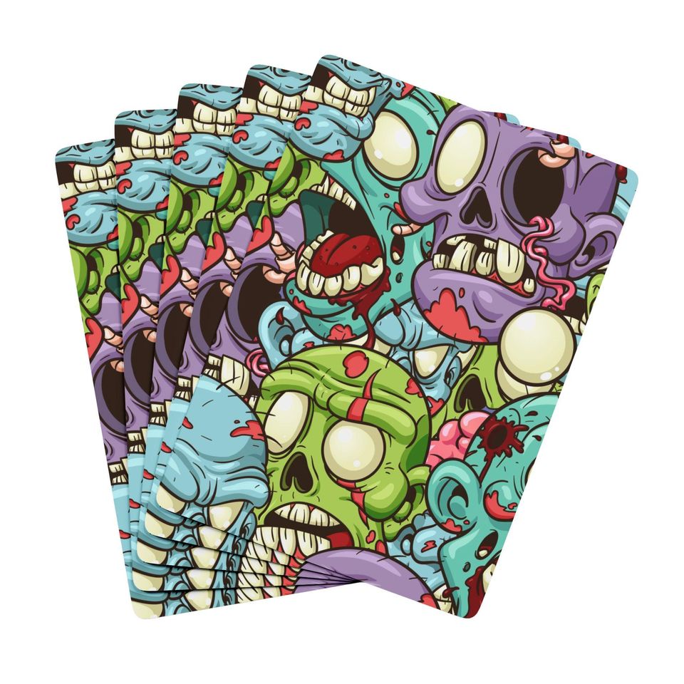 Zombie Poker Cards: Unique Halloween Game Night Deck