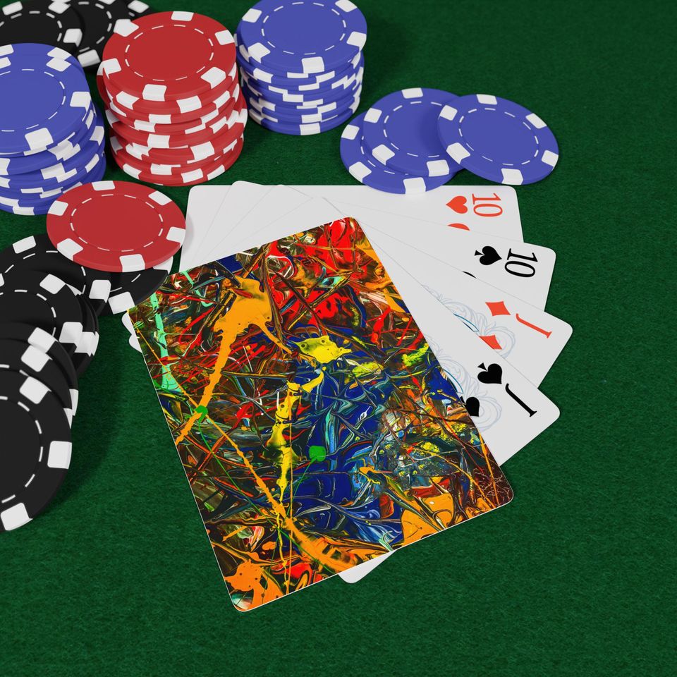 Abstract Oil Painting Playing Cards: Artistic Poker Card Deck