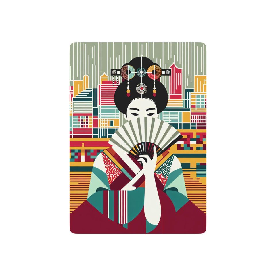 Geisha Poker Cards: Japanese Illustrated Card Deck