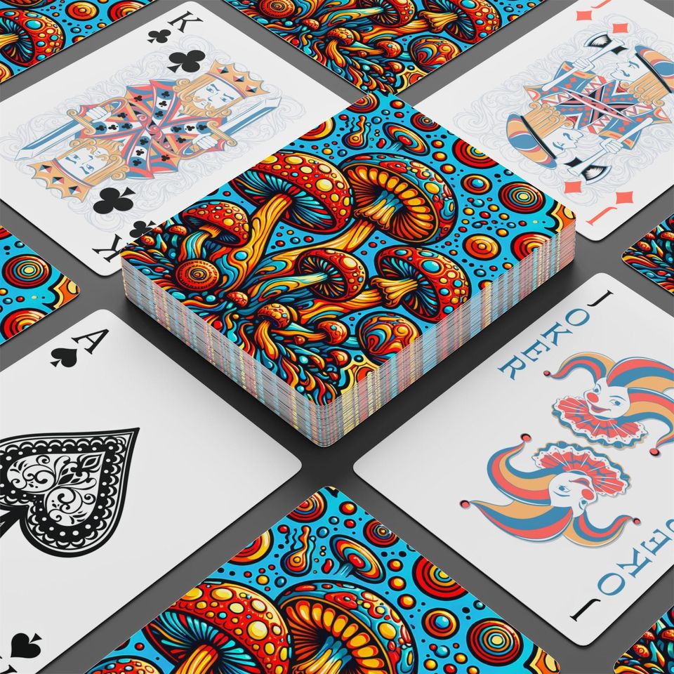 Mushroom Playing Cards: Whimsical Fantasy Card Game Deck