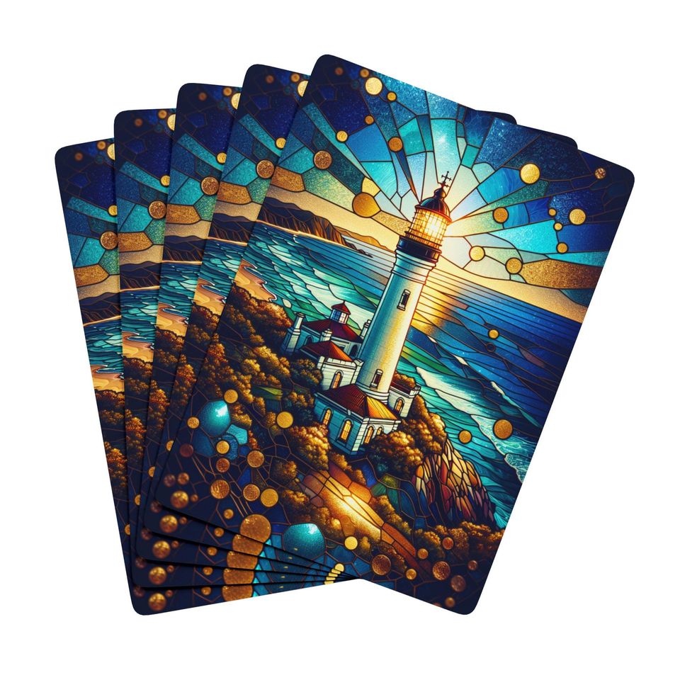 Lighthouse Playing Cards, Unique Poker Deck, Game Night Essentials