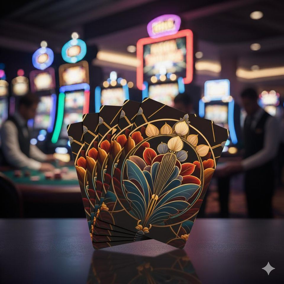 Art Deco Design Playing Card Deck - Vibrant Poker Cards Set