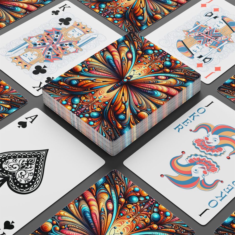 Butterfly Poker Playing Cards: Vibrant Artistic Card Deck