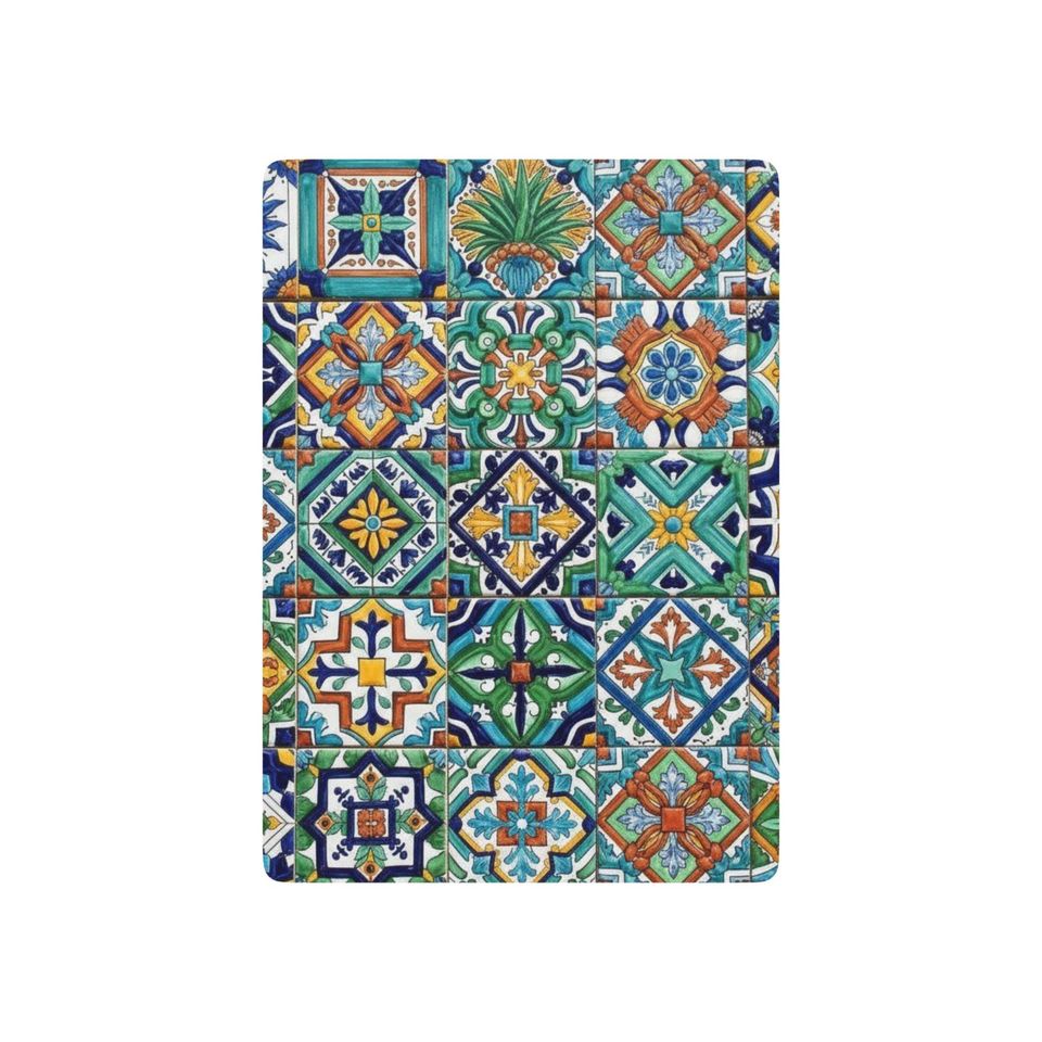 Mexican Tile Design Playing Cards, Unique Poker Game Deck