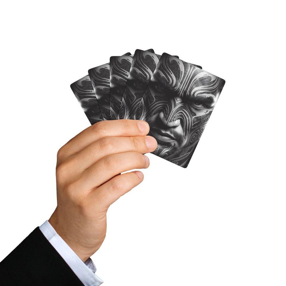 Maori Moku Face Playing Cards: Tribal Poker Deck