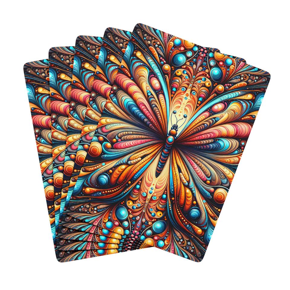 Butterfly Poker Playing Cards: Vibrant Artistic Card Deck