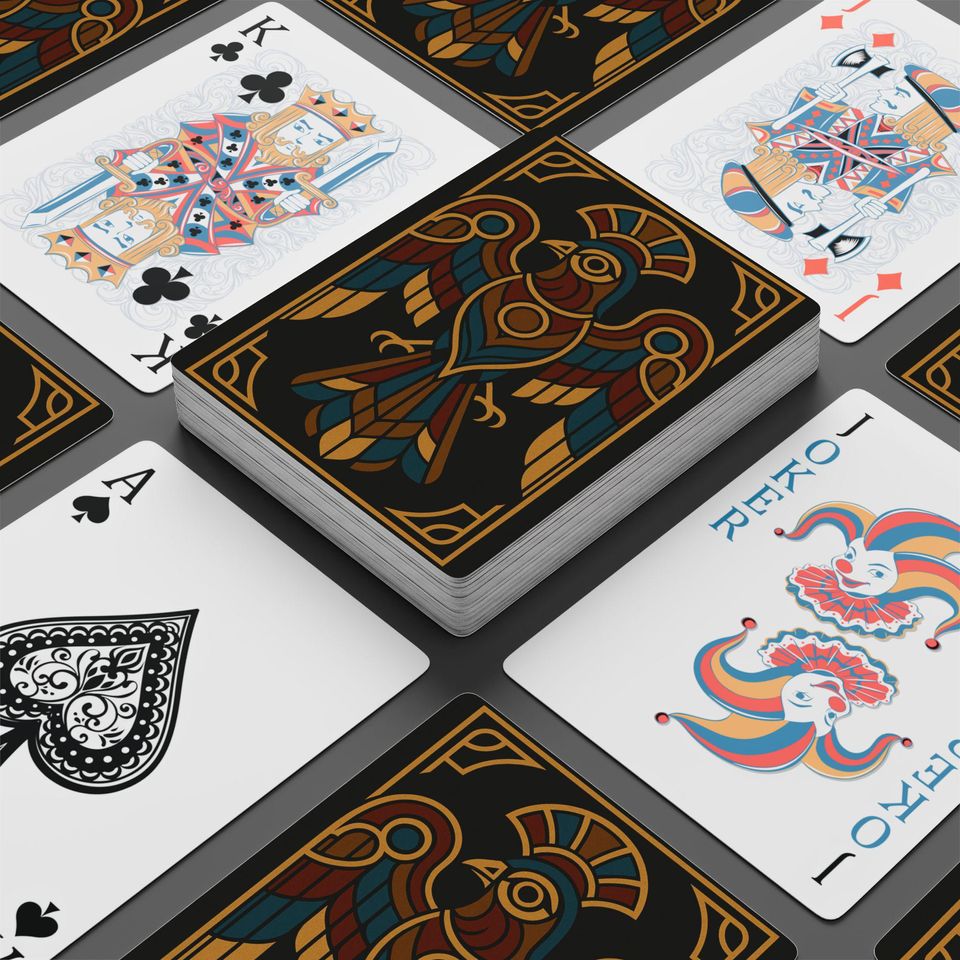 Art Deco Bird Playing Cards - Vintage-Inspired Poker Set