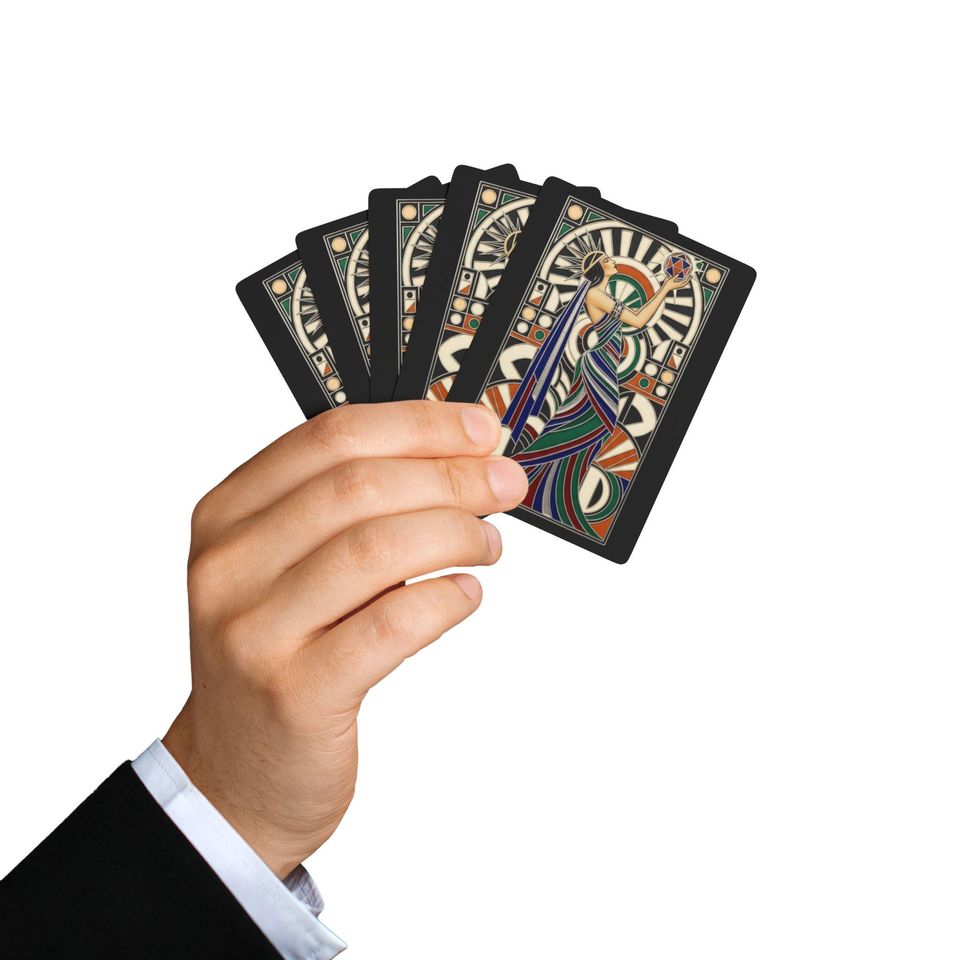 Art Deco Playing Cards, Poker Deck, Casino Night