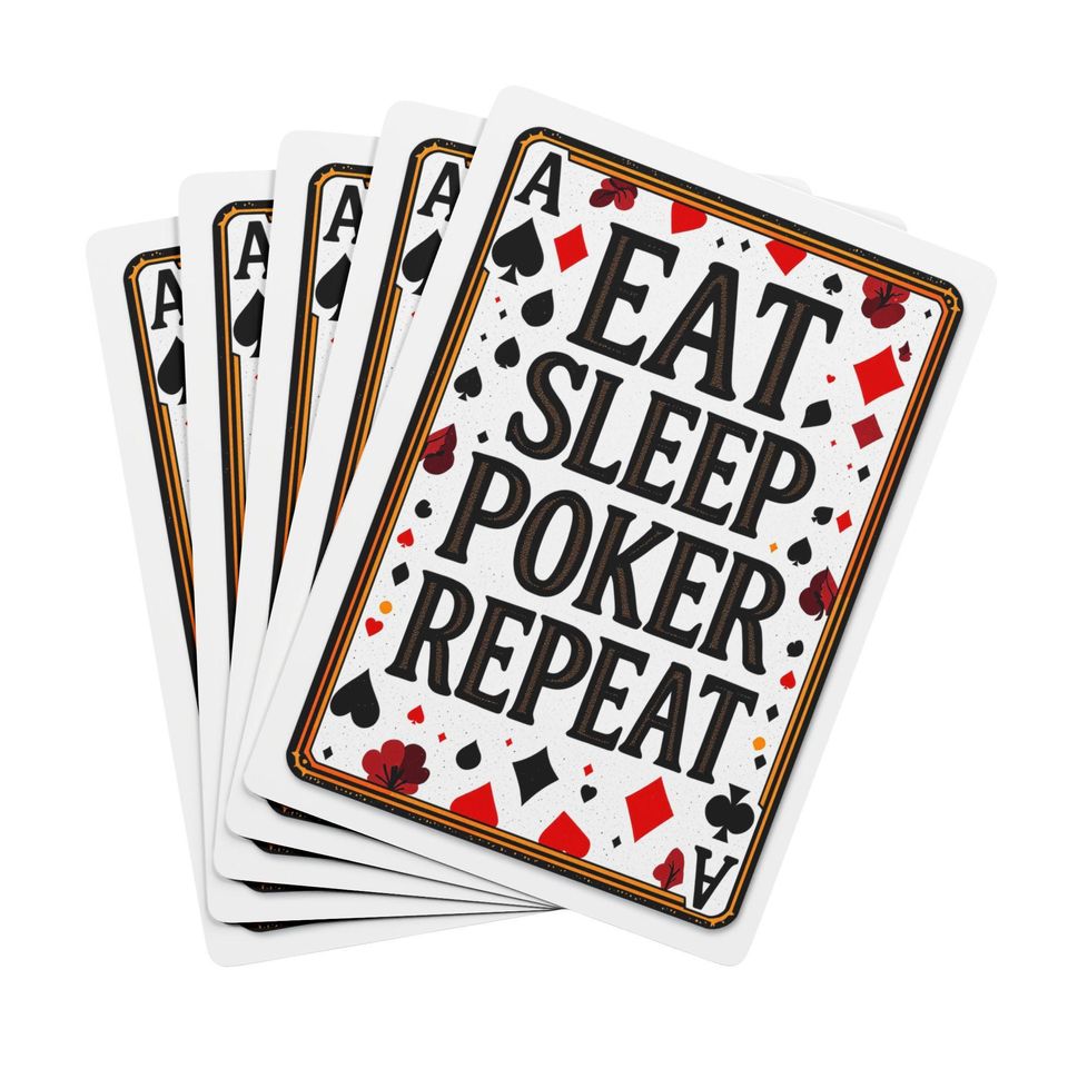 Poker Playing Cards Set: Fun Quotes & Classic Designs, Acrylic Case