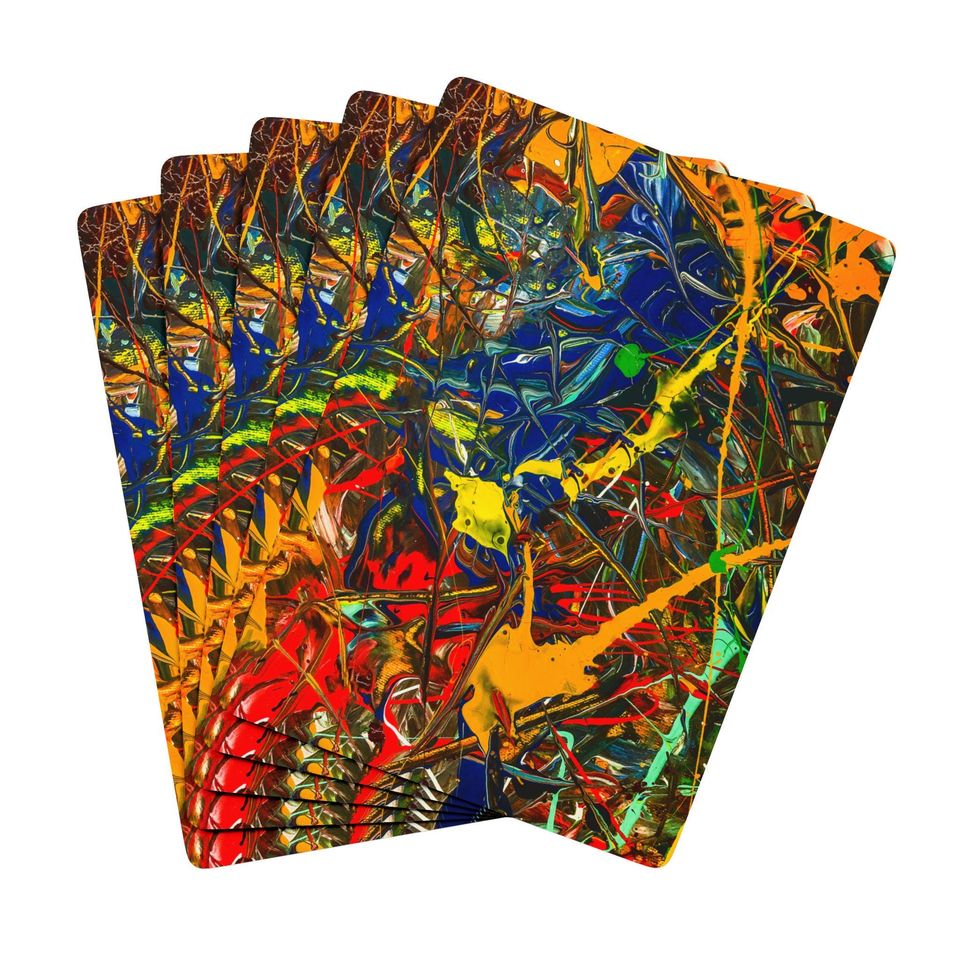 Abstract Oil Painting Playing Cards: Artistic Poker Card Deck