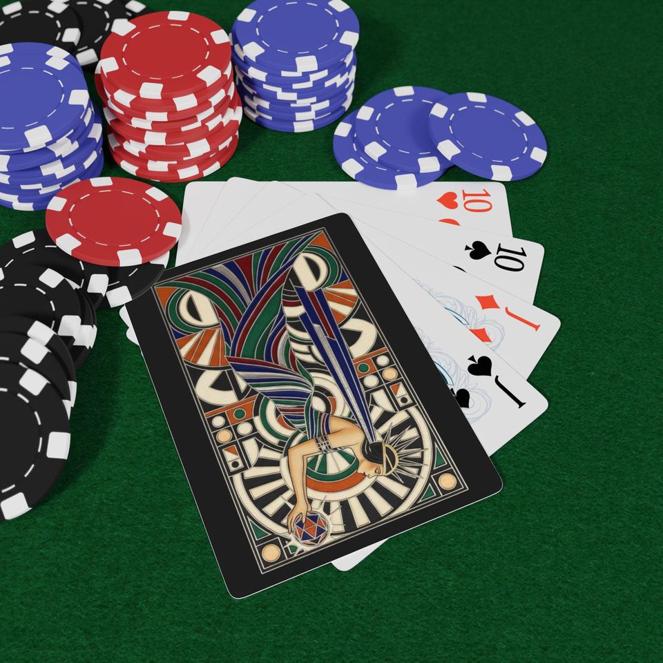 Art Deco Playing Cards, Poker Deck, Casino Night