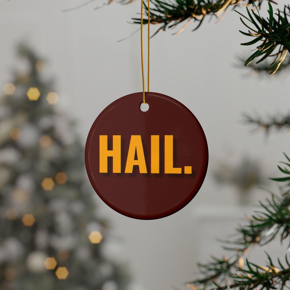 Washington Sports Ceramic Christmas Ornament - Hail Fans Holiday Tree Gift