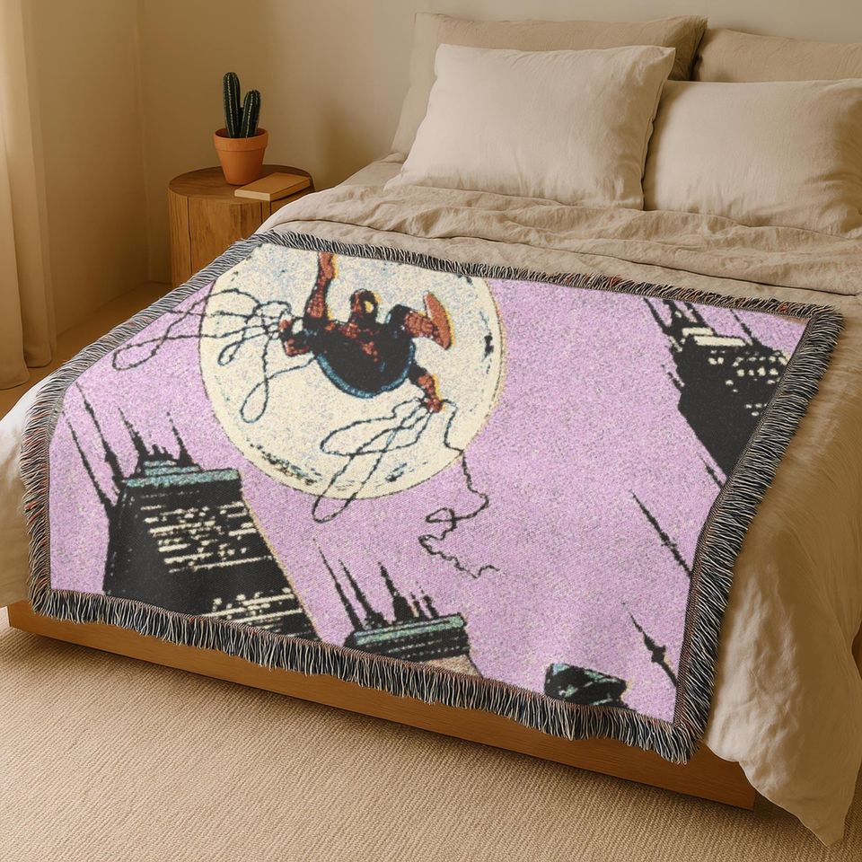 Marvel Spider-Man Woven Blanket | Comic Book Throw