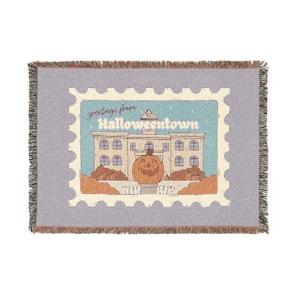 Disney HalloweenTown Woven Blanket, Spooky Fall Decor