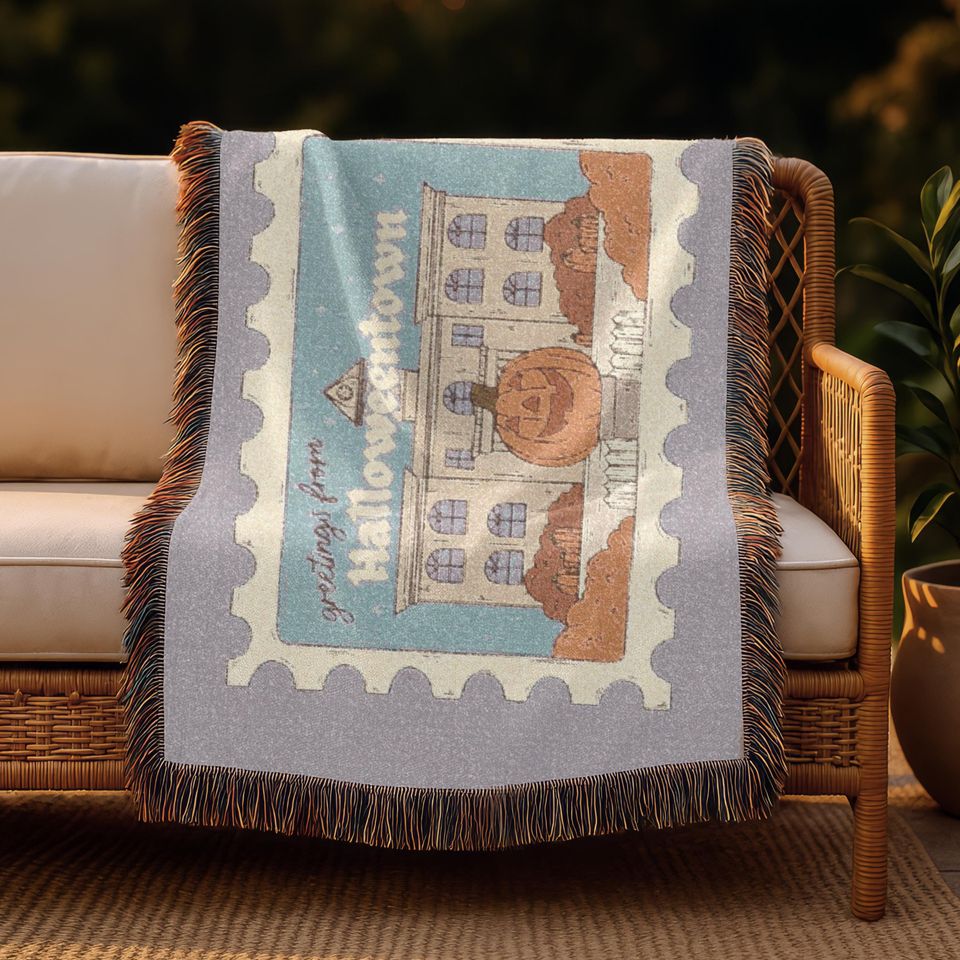 Disney HalloweenTown Woven Blanket, Spooky Fall Decor