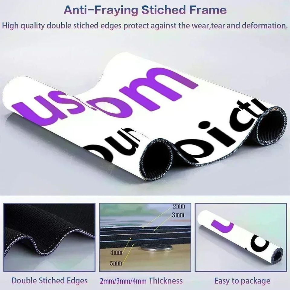 Kobe Bryant Gaming Mouse Pad: Personalized Printing, Stitched Edges