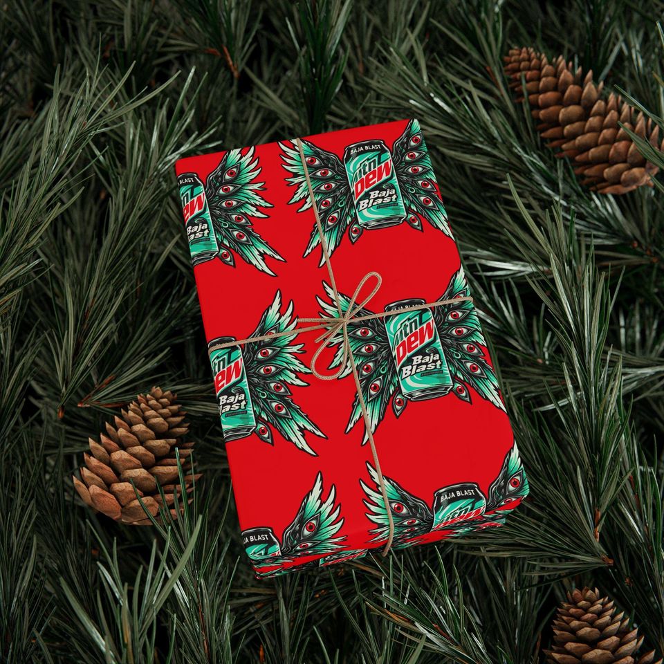 Be Not Afraid Baja Blast Wrapping Paper Funny Wrapping Paper Christmas Wrapping Paper Meme Wrapping Paper Christmas Wrapping Paper Roll