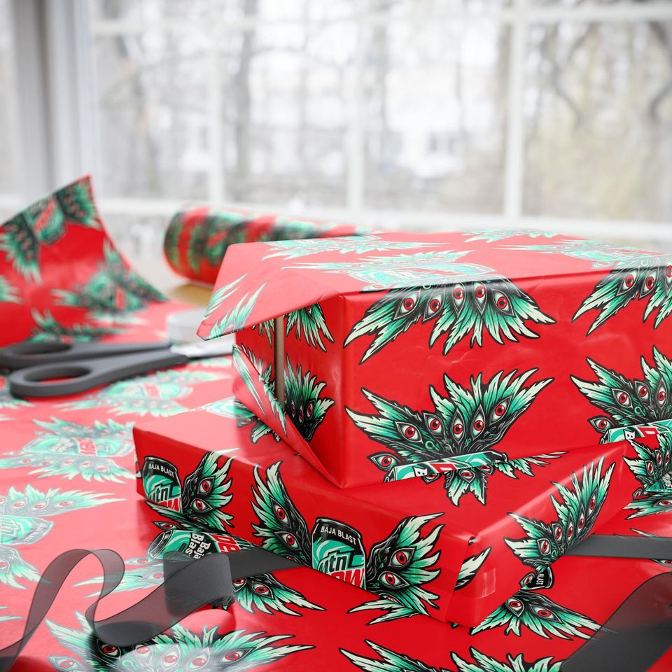 Be Not Afraid Baja Blast Wrapping Paper Funny Wrapping Paper Christmas Wrapping Paper Meme Wrapping Paper Christmas Wrapping Paper Roll