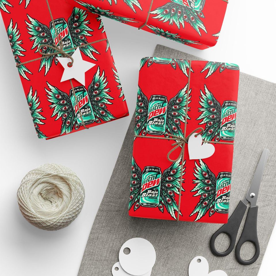 Be Not Afraid Baja Blast Wrapping Paper Funny Wrapping Paper Christmas Wrapping Paper Meme Wrapping Paper Christmas Wrapping Paper Roll