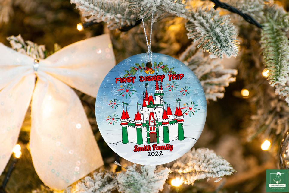 First Disney Trip Ornament, Family 1st Christmas Trip Ornament