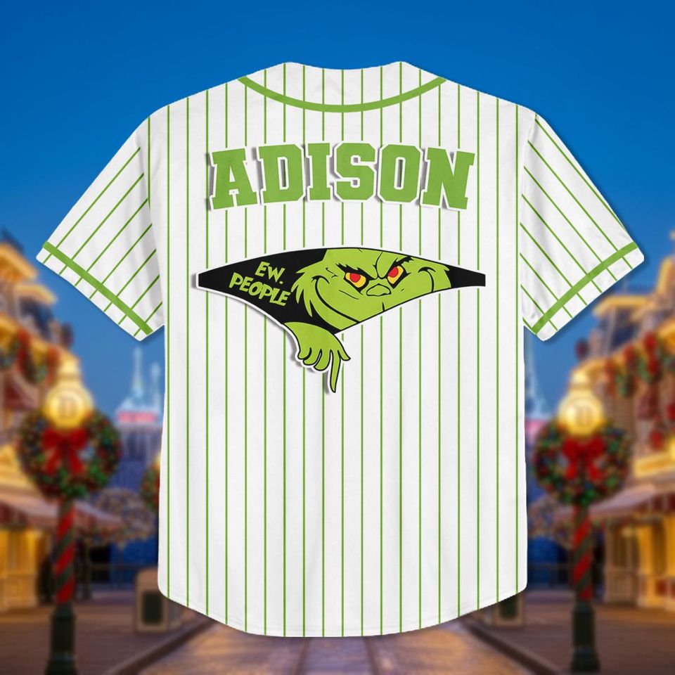 Custom funny character Christmas Jersey: Personalized Grin Tee