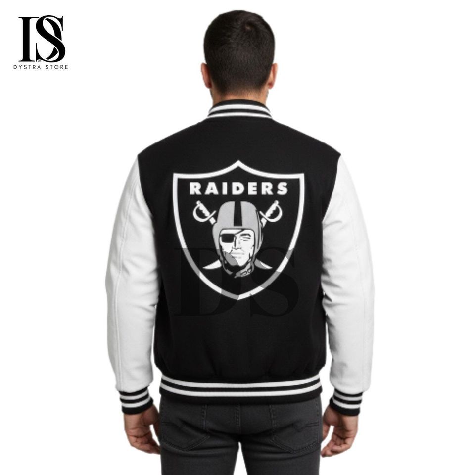 Las Black Vegas Real Raiders Varsity Jacket