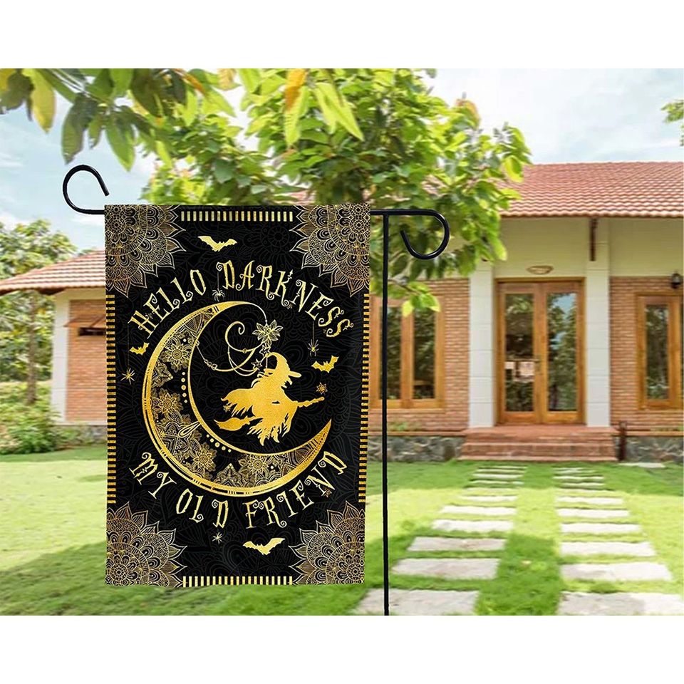Hello Darkness My Old Friend Garden Flag