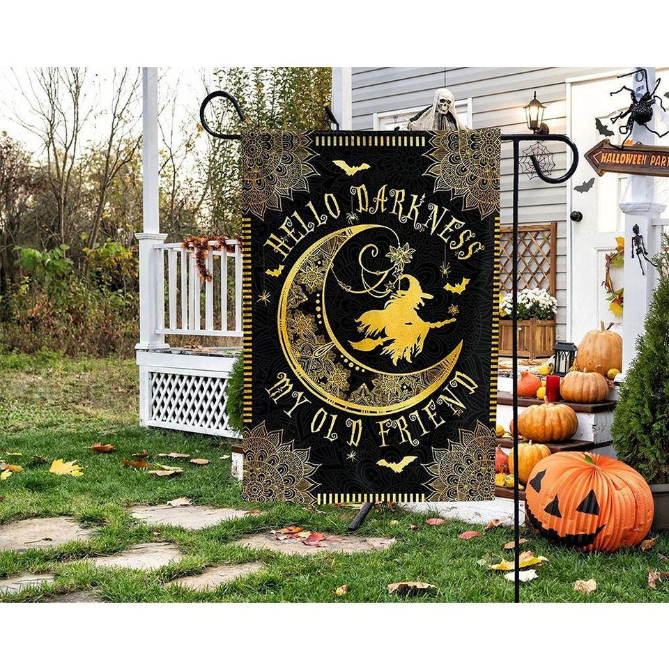 Hello Darkness My Old Friend Garden Flag