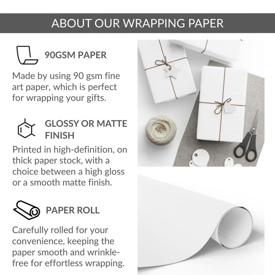 Christmas Wrapping Paper Roll, Elegant Striped Christmas Gift Wrap Roll, Holiday Gift Wrap, Luxury Christmas Wrapping Paper