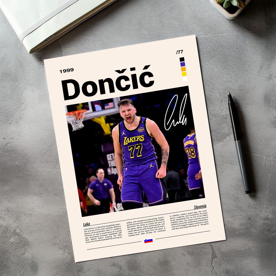 Luka Doni Poster  NBA Basketball Wall Art