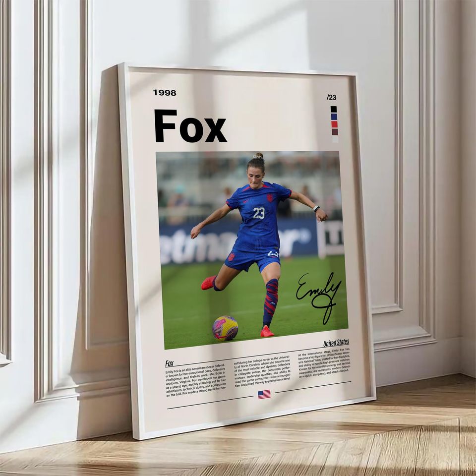 Emily Fox USWNT Soccer Wall Art Poster