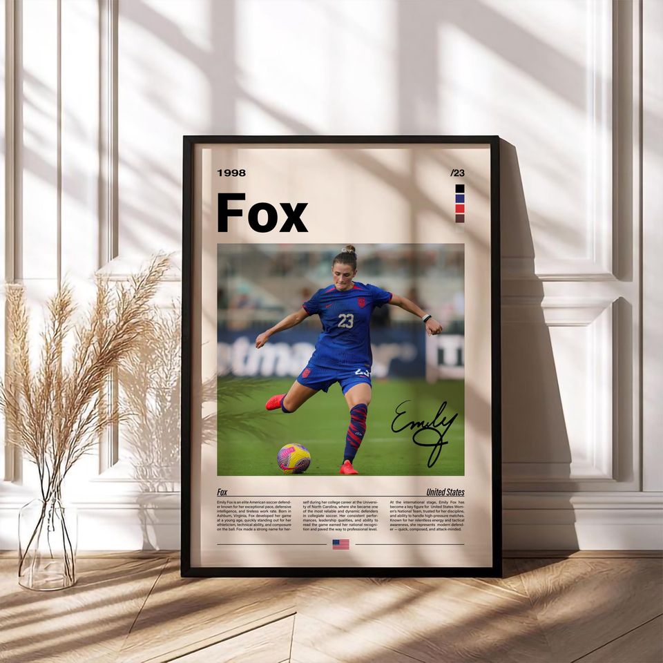 Emily Fox USWNT Soccer Wall Art Poster