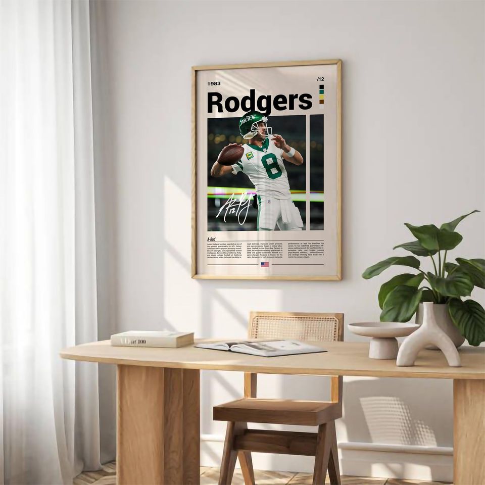 Aaron Rodgers Wall Art Packers Football Poster