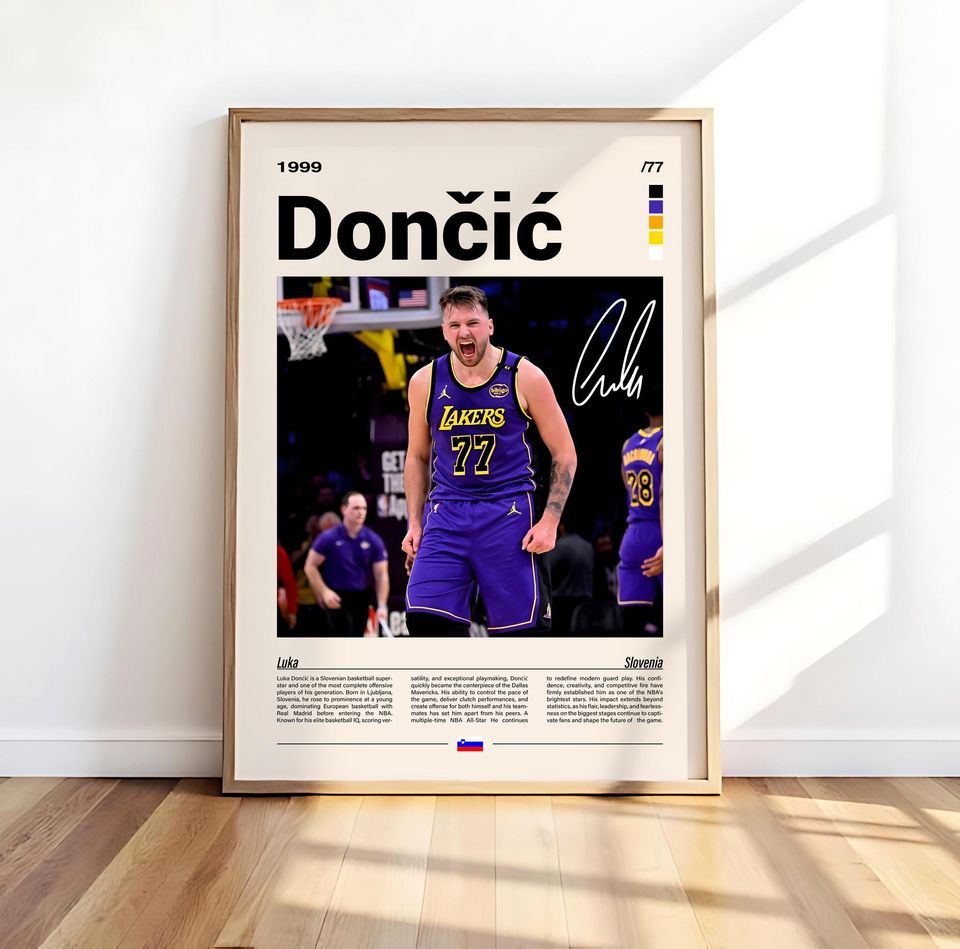 Luka Doni Poster  NBA Basketball Wall Art