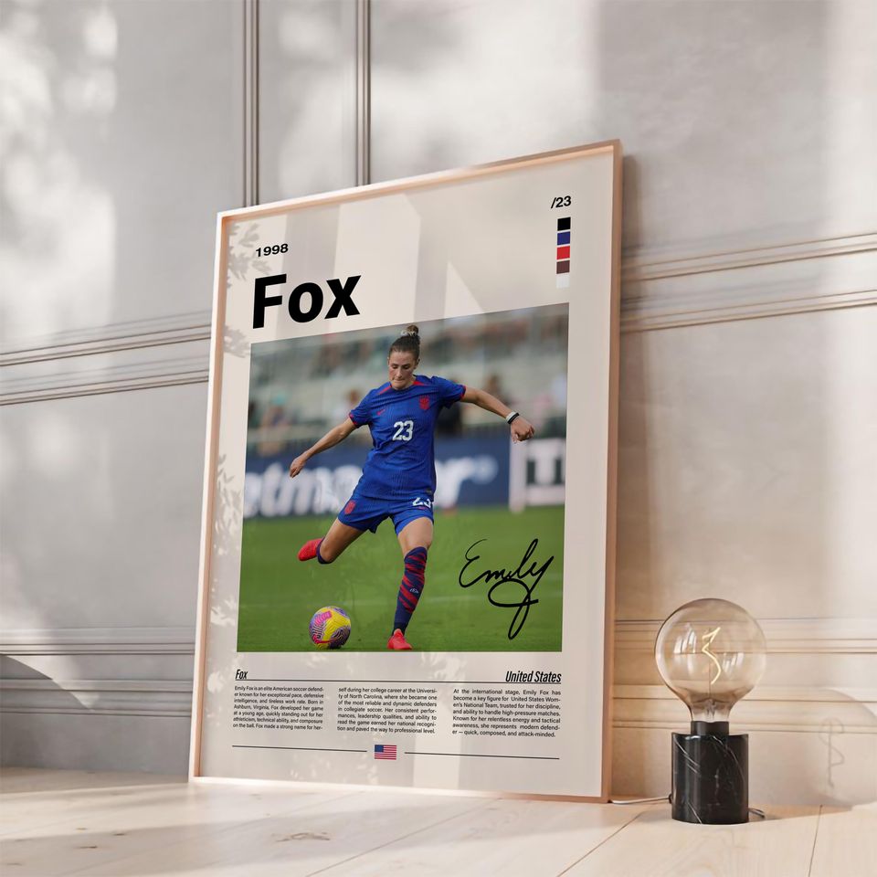 Emily Fox USWNT Soccer Wall Art Poster