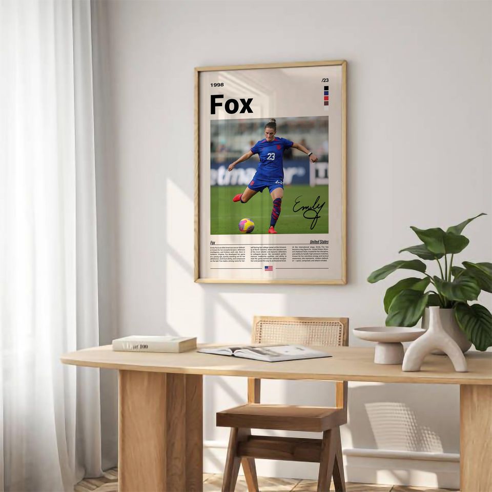 Emily Fox USWNT Soccer Wall Art Poster