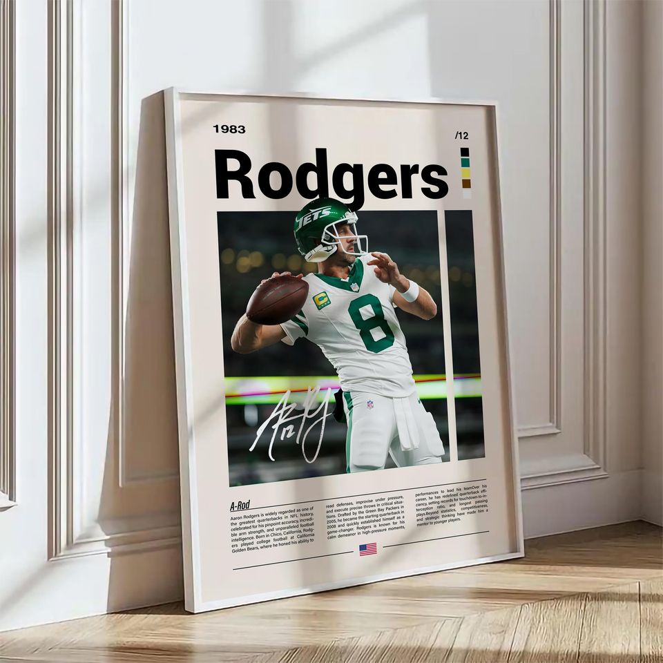 Aaron Rodgers Wall Art Packers Football Poster