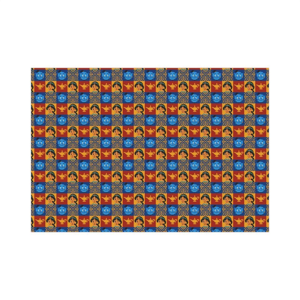 Aladdin Inspired Gift Wrap: Colorful Wrapping Paper Sheets