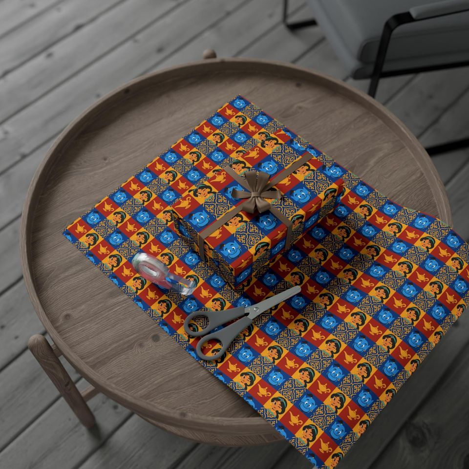 Aladdin Inspired Gift Wrap: Colorful Wrapping Paper Sheets