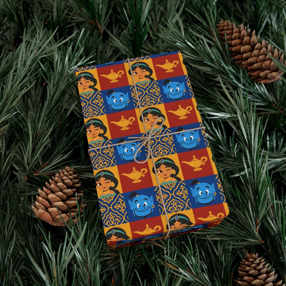 Aladdin Inspired Gift Wrap: Colorful Wrapping Paper Sheets