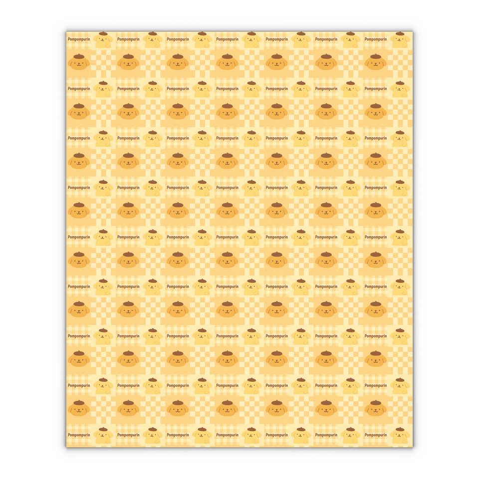 Wrapping Paper Sheets, Cheerful Holiday Gift Wrap, Cute Birthday Present, Festive Unique Decor, Pompompurin Design, 1pc, Gift Packaging,