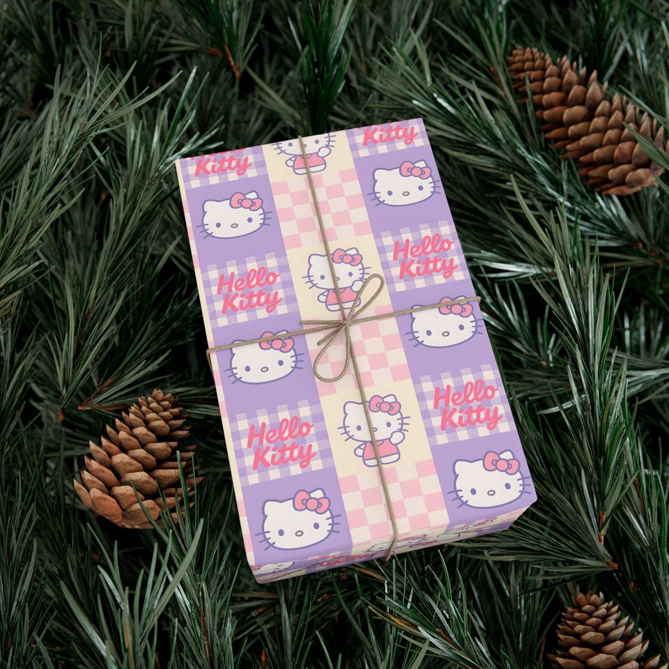 Gift Wrap Paper, Hello Kitty Wrapping Paper for Birthdays, Baby Showers, Holidays