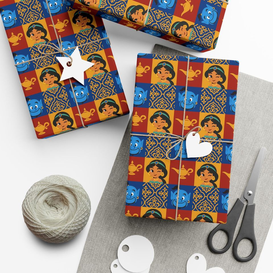 Aladdin Inspired Gift Wrap: Colorful Wrapping Paper Sheets