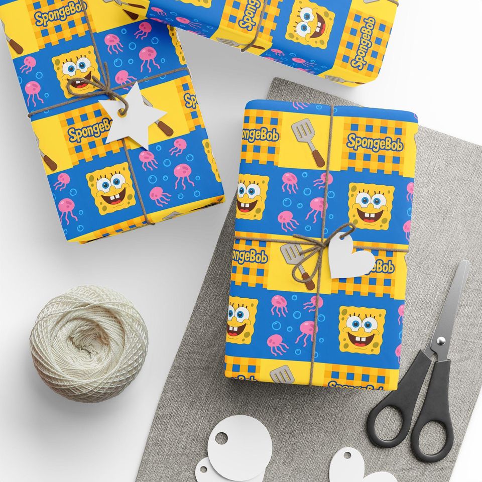 SpongeBob Wrapping Paper: Fun Birthday Gift Wrap for Kids