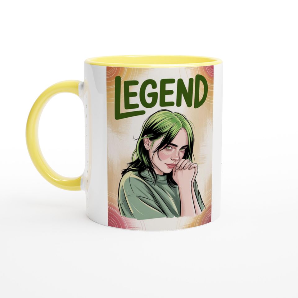 Billie Eilish Mug Celebrity Signature Glossy Ceramic Coffee Cup