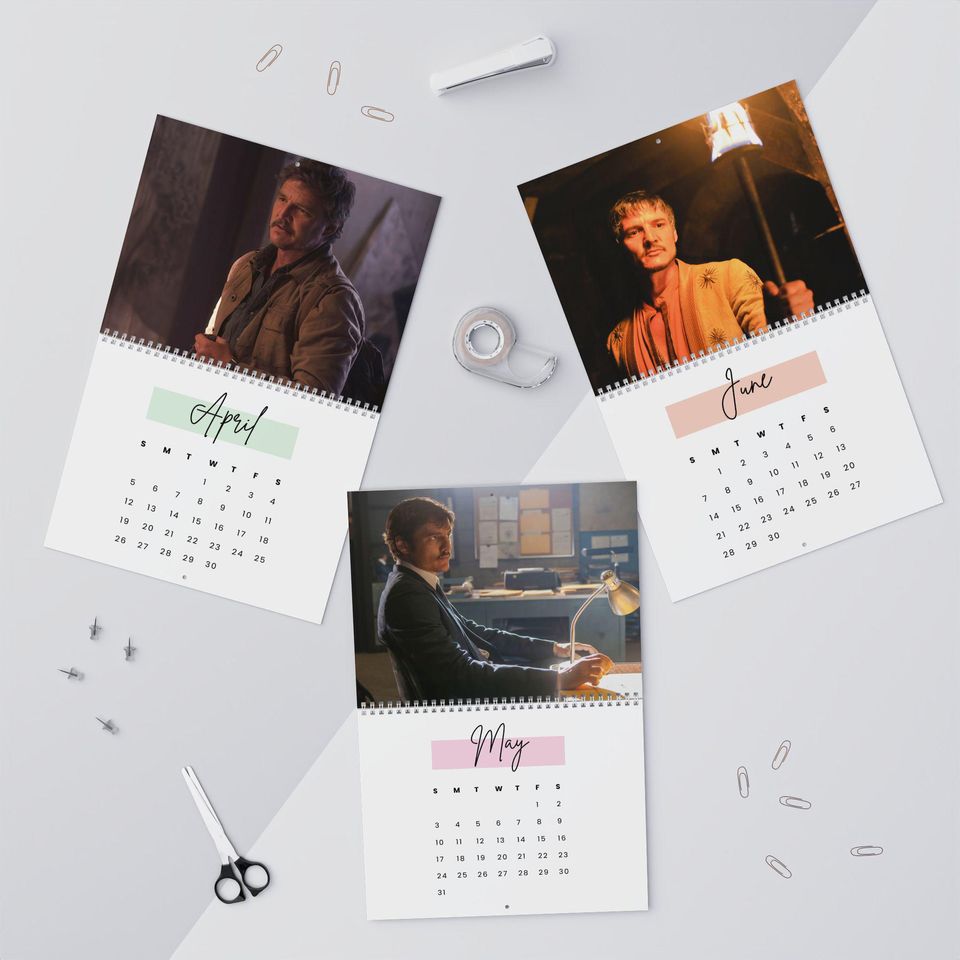 Pedro Pascal Wall Calendar 2026 - Monthly Organizer, Room Decor, Celebrity Fan Gift