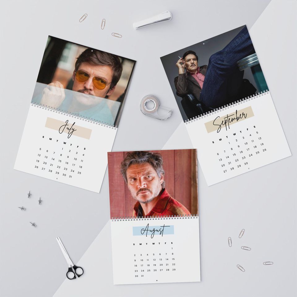 Pedro Pascal Wall Calendar 2026 - Monthly Organizer, Room Decor, Celebrity Fan Gift